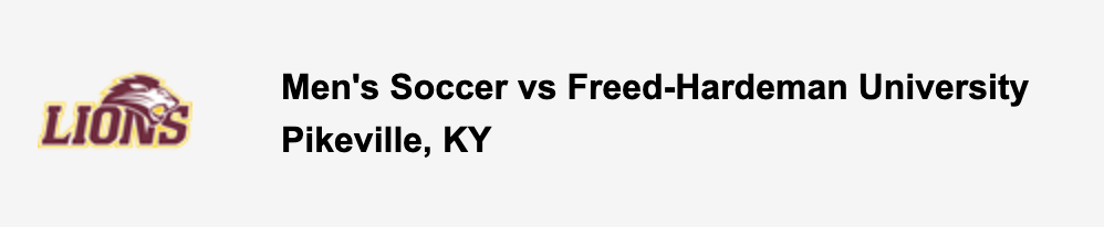 Men's Soccer vs Freed-Hardeman University