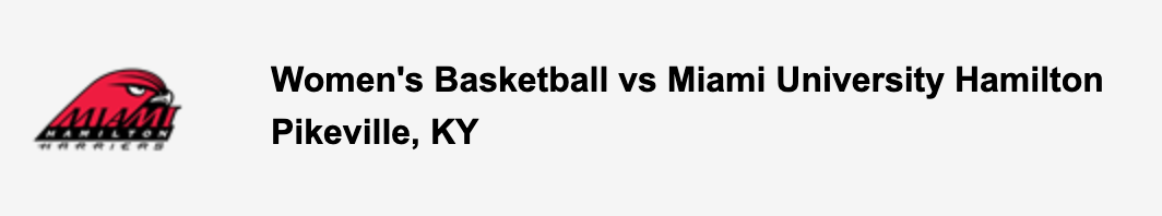 Women's Basketball vs Miami University Hamilton